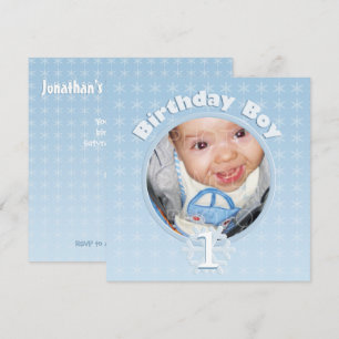 Birthday Boy Photo Winter Onederland Invitation