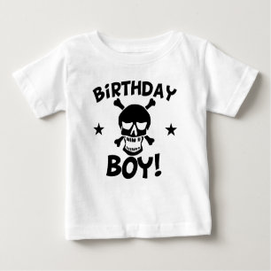 Birthday Boy Pirate Skull Baby T-Shirt