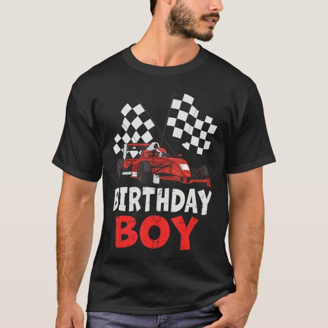 Birthday Boy Race Racing Driver Birthday Crew 2 T-Shirt (Front)