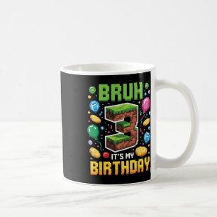 Birthday Boy Shirt Bruh It's My 3rd Birthday Video Coffee Mug