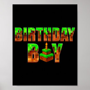 Birthday Boy Shirt Happy Birthday Video Game Xel K Poster