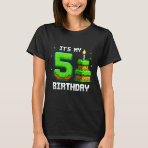 Birthday Boy Shirt It's My 5th Birthday Funny Game