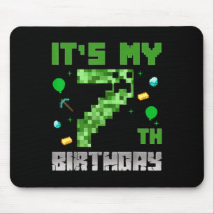 Birthday Boy Shirt Its My 7th Birthday Video Game Mouse Pad
