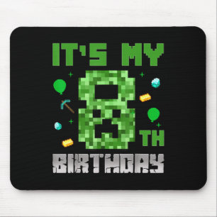 Birthday Boy Shirt Its My 8th Birthday Video Game Mouse Pad