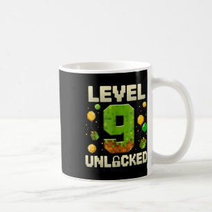 Birthday Boy Shirt Level 9 Unlocked 9th Birthday G Coffee Mug