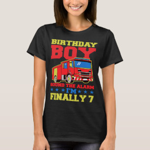 Birthday Boy Sound The Alarm I'm Finally 7 Year Ol T-Shirt