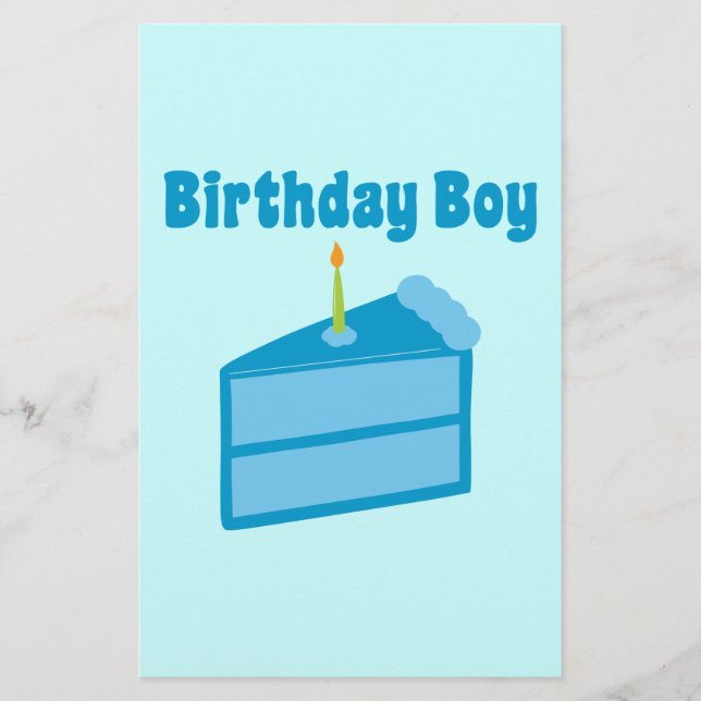 Birthday Boy Stationery (Front)