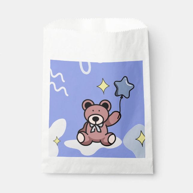 Birthday Boy Teddy Bear   Favour Bag (Front)