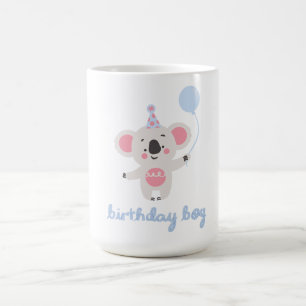 Birthday Boy Teddy Bear Holding A Balloon Coffee Mug