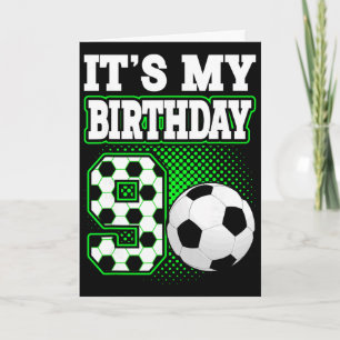 Birthday Boy Tees 9 Soccer Its My 9th Birthday Boy Card