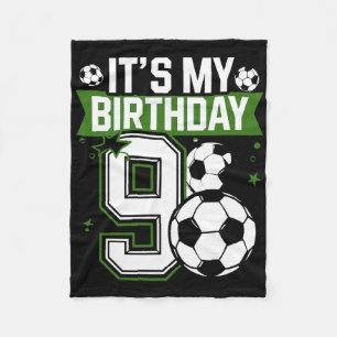 Birthday Boy Tees 9 Soccer Its My 9th Birthday Boy Fleece Blanket