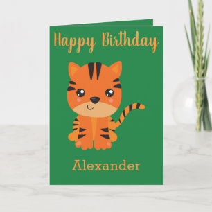 Birthday boy tiger card