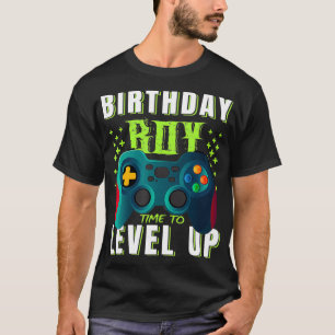 Birthday Boy Time to Level Up Funny Video Game Boy T-Shirt