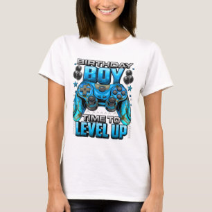 Birthday Boy Time To Level Up Shirt Video Gamer Bi