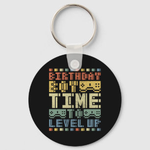 Birthday Boy Time To Level Up Teen Boys Video Game Key Ring