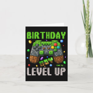Birthday Boy Time To Level Up Video Game Birthday  Card