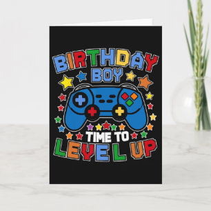 Birthday Boy Time To Level Up Video Game Birthday  Card