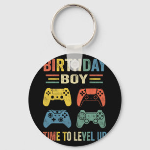 Birthday Boy Time To Level Up Video Game Birthday Key Ring