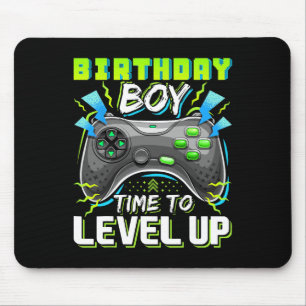 Birthday Boy Time To Level Up Video Game Birthday Mouse Pad