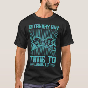 Birthday Boy Time To Level Up Video Gamer Controll T-Shirt