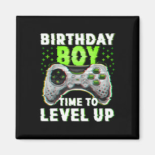 Birthday Boy Time To Level Up Video Games Gamer Bi Magnet