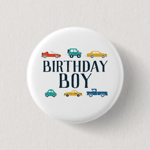 Birthday Boy Transportation Birthday  3 Cm Round Badge