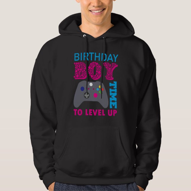 Birthday Boy Video Game Birthday Party Hoodie (Front)