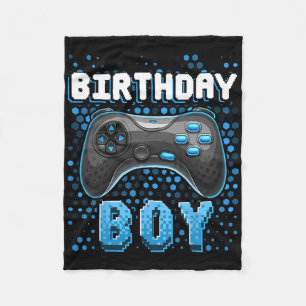 Birthday Boy Video Game Controller Birthday Gamer  Fleece Blanket
