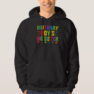Birthday Boy's Big Sister Blocks Master Brick Buil Hoodie