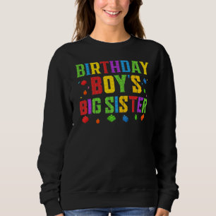 Birthday Boy's Big Sister Blocks Master Brick Buil Sweatshirt