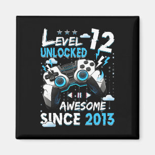 Birthday Boys Level 12 Unlocked 12 Years Old Video Magnet