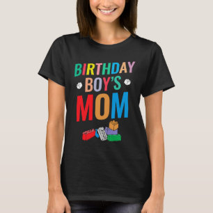 Birthday Boy's Mum Building Blocks  8 T-Shirt
