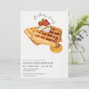 Birthday breakfast, Birthday brunch Invitation