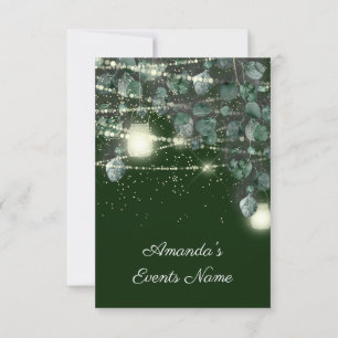 Birthday Bridal Shower Light Jars Rustic Wood Blue Invitation