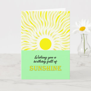 Birthday Bright Sunshine Card