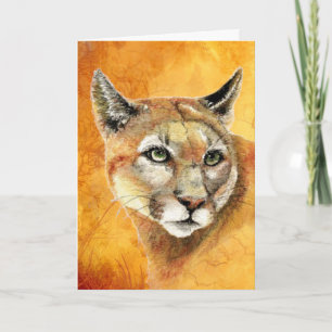 Birthday Brother Cougar Mountain Lion Animal Art  Card