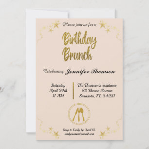 Birthday brunch invitation