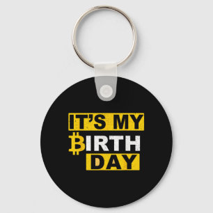 Birthday Btc Crypto Birthday Bitcoin B-Day Hodler Key Ring