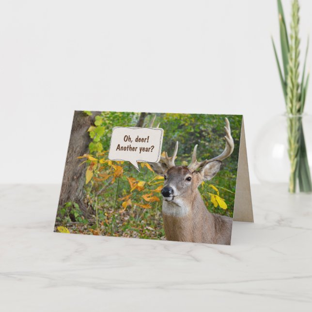 Birthday Buck in Woods Card (Front)