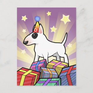 Birthday Bull Terrier Postcard