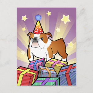 Birthday Bulldog Postcard