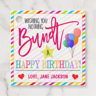 Birthday Bundt Cake Gift Tag