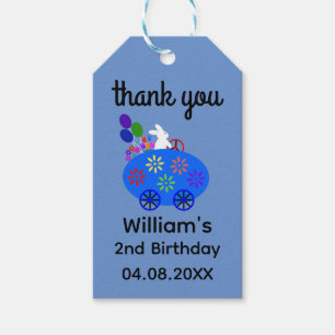 Birthday Bunny Egg Car #2 Gift Tag
