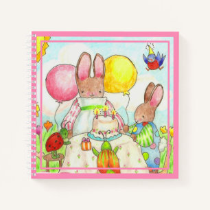 Birthday Bunny Spiral Notebook