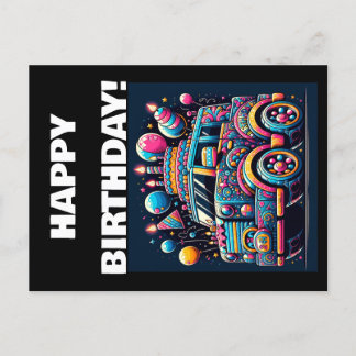 Birthday Bus Adventure Postcard