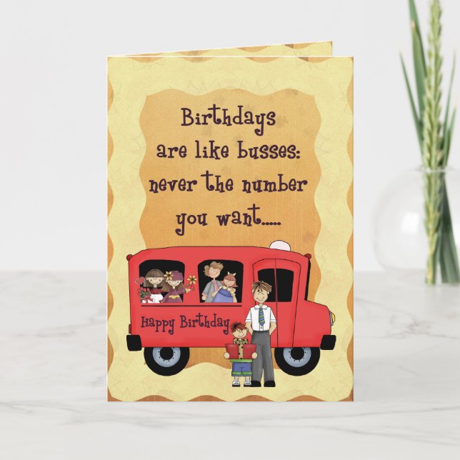 Birthday Bus Card (Front)