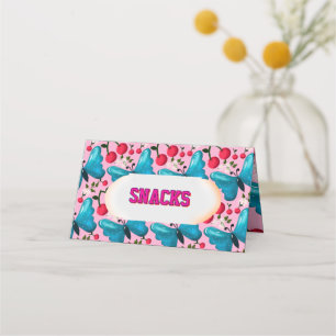 Birthday butterfly floral pattern party set  place card