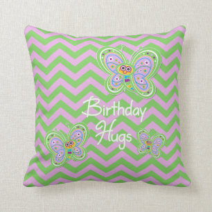 Birthday Butterfly Hugs Cushion