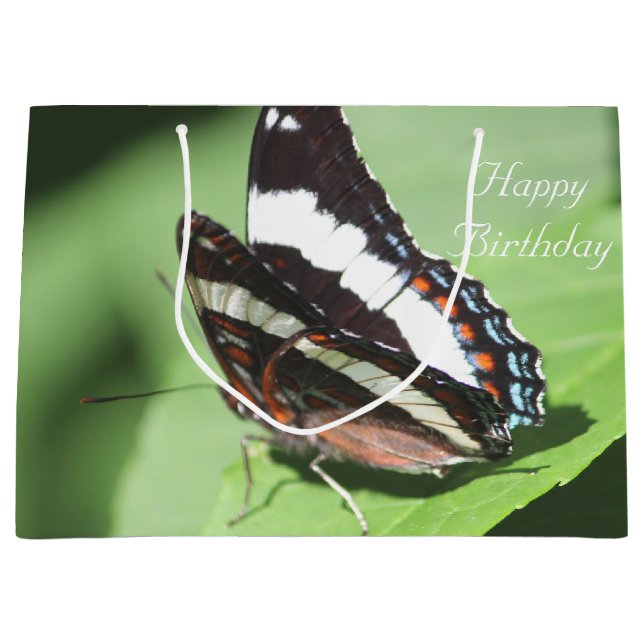 Birthday Butterfly Large Gift Bag (Front)