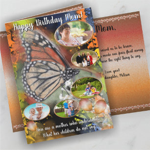 Birthday Butterfly Mom Card